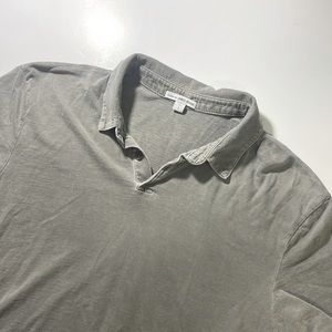James Perse Men's Polo in Light Gray